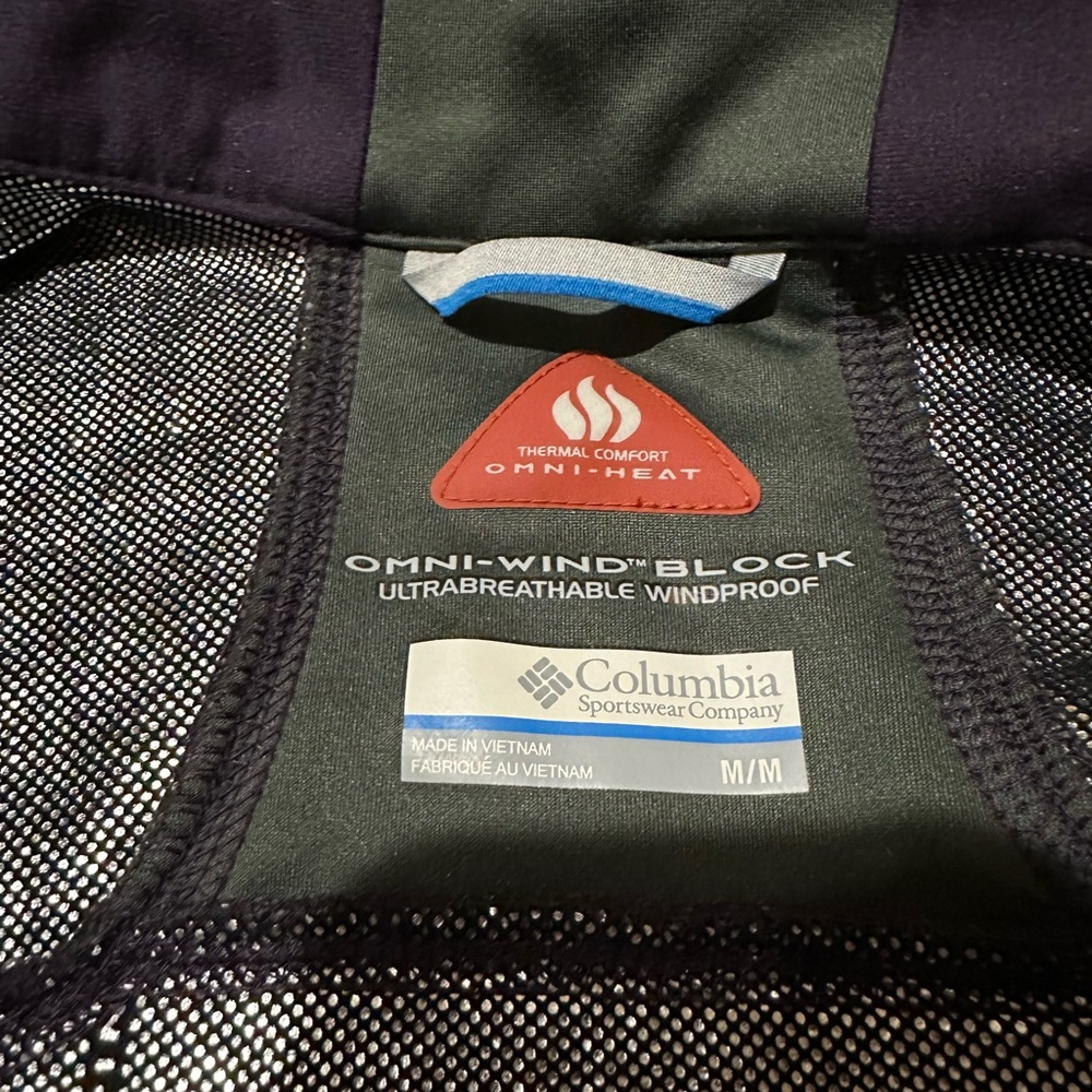 Columbia Heathered purple/gray wind breaker jacket size medium - Picture 6 of 10